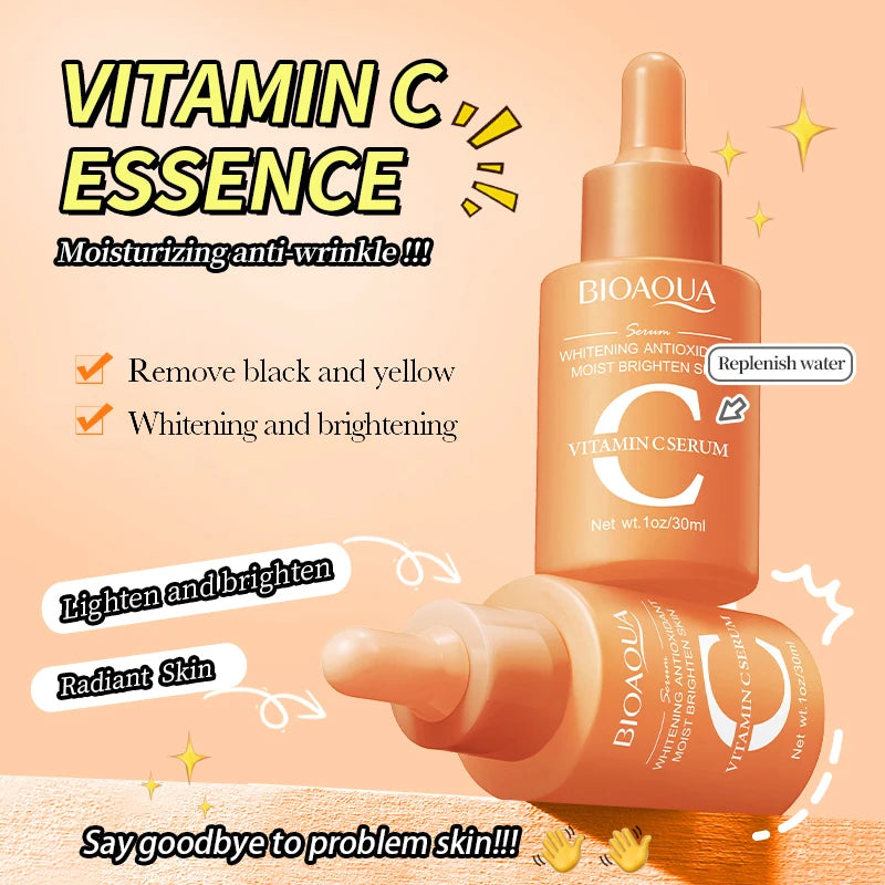 BIOAQUA Vitamin C Retinol Hyaluronic Acid Serum for Face Moisturizing Anti Wrinkle Anti-aging Whitening Facial Essence Skin Care