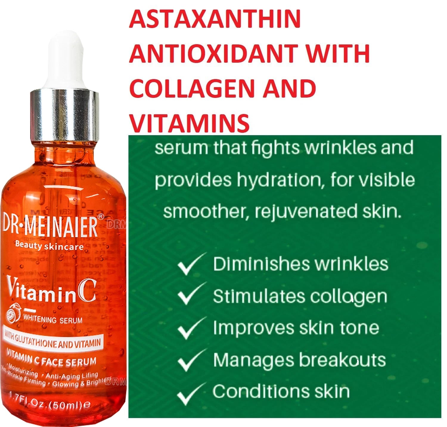 2pcs*50ml Private Label Essence Custom Bulk Anti-Aging Repair Essences Powerful Hyaluronic Acid Face Skin Care Product VC Makeup
