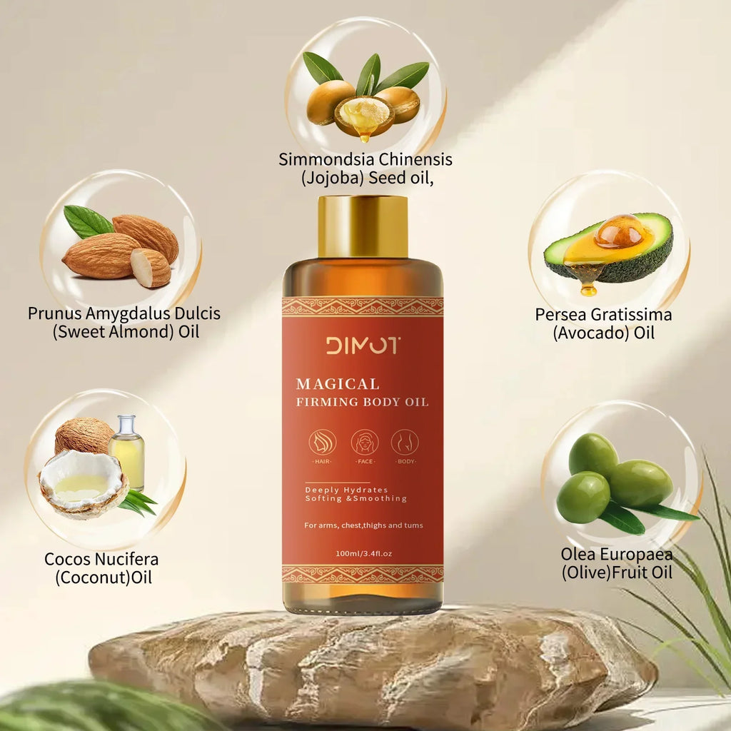 Elasticity-Boosting Miracle Body Oil Restores Skin Firmness & Smoothness Through Nourishing Massage for Tightened, Youthful Glow