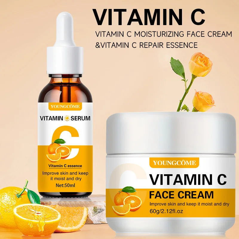 Vitamin C Facial Essence Contains Hyaluronic Acid Dark Spot Remover Moisturizing Repair Anti-aging Essence Facial Skin Care 30ml