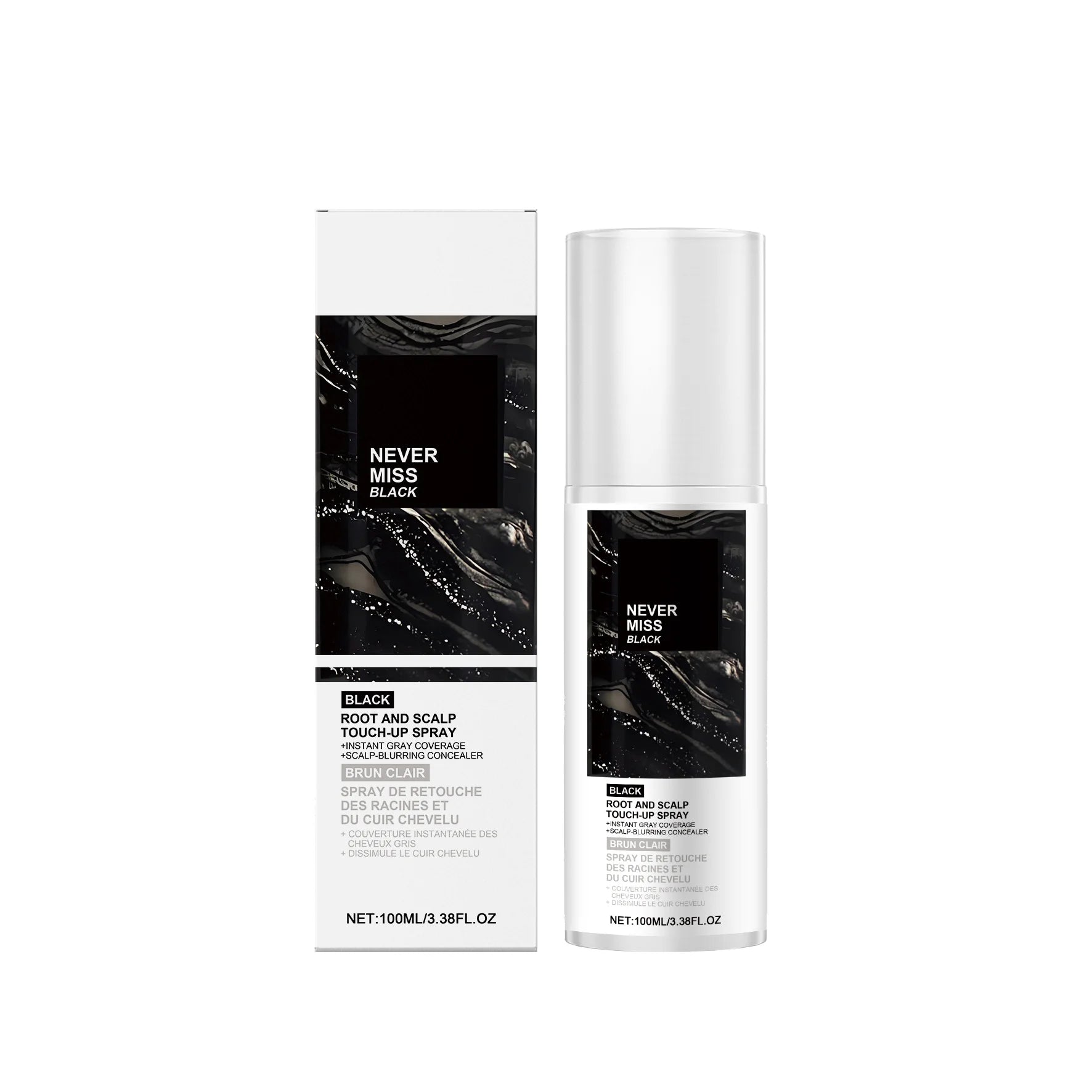 Disposable Temporary Hair Coloring Spray White Gray Hair Covering Lasting Scalp Concealer Hairline Dye Thinning Hairs Solution