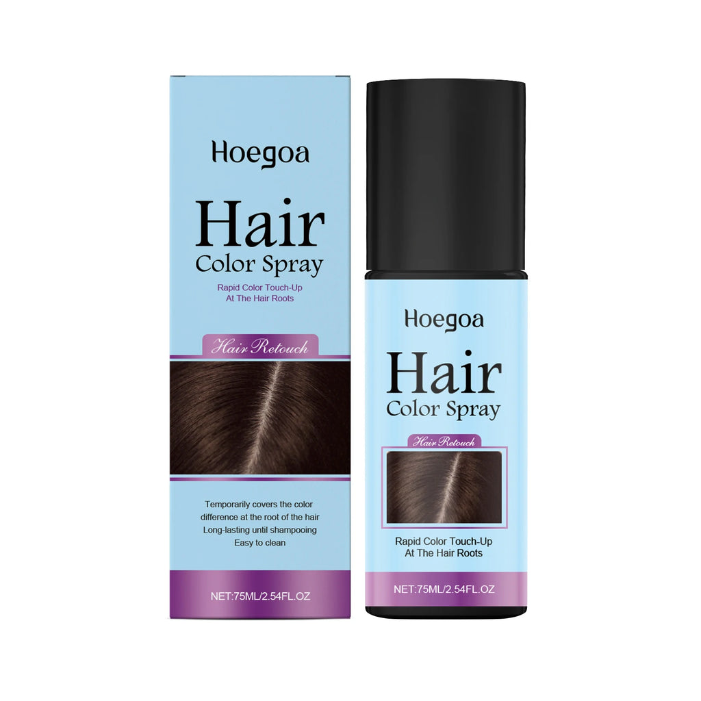 Hoegoa Hair Color Spray Hair Styling Products High Coverage DIY Party Styling Hair Roots Cover One Time Temporary Hair Dye Spray