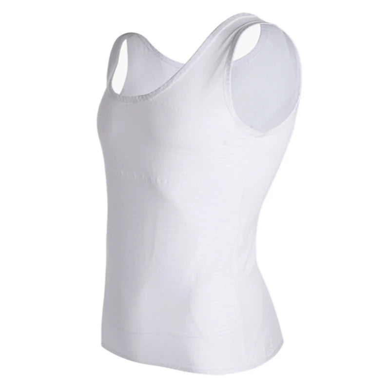 Mens Body Shaper Tummy Slimming Sheath Abdomen Shapewear Compression Shirts Gynecomastia Corset Waist Trainer Belt Fitness Tops