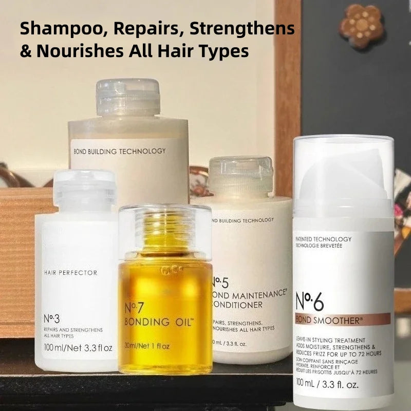 Hair Care Series Shine Hair Kit No.3,4, 5, 6,7 Hair Mask,Shampoo,Conditioner,Bonding Oil Sets To Clean, Hydrate & Control Frizz