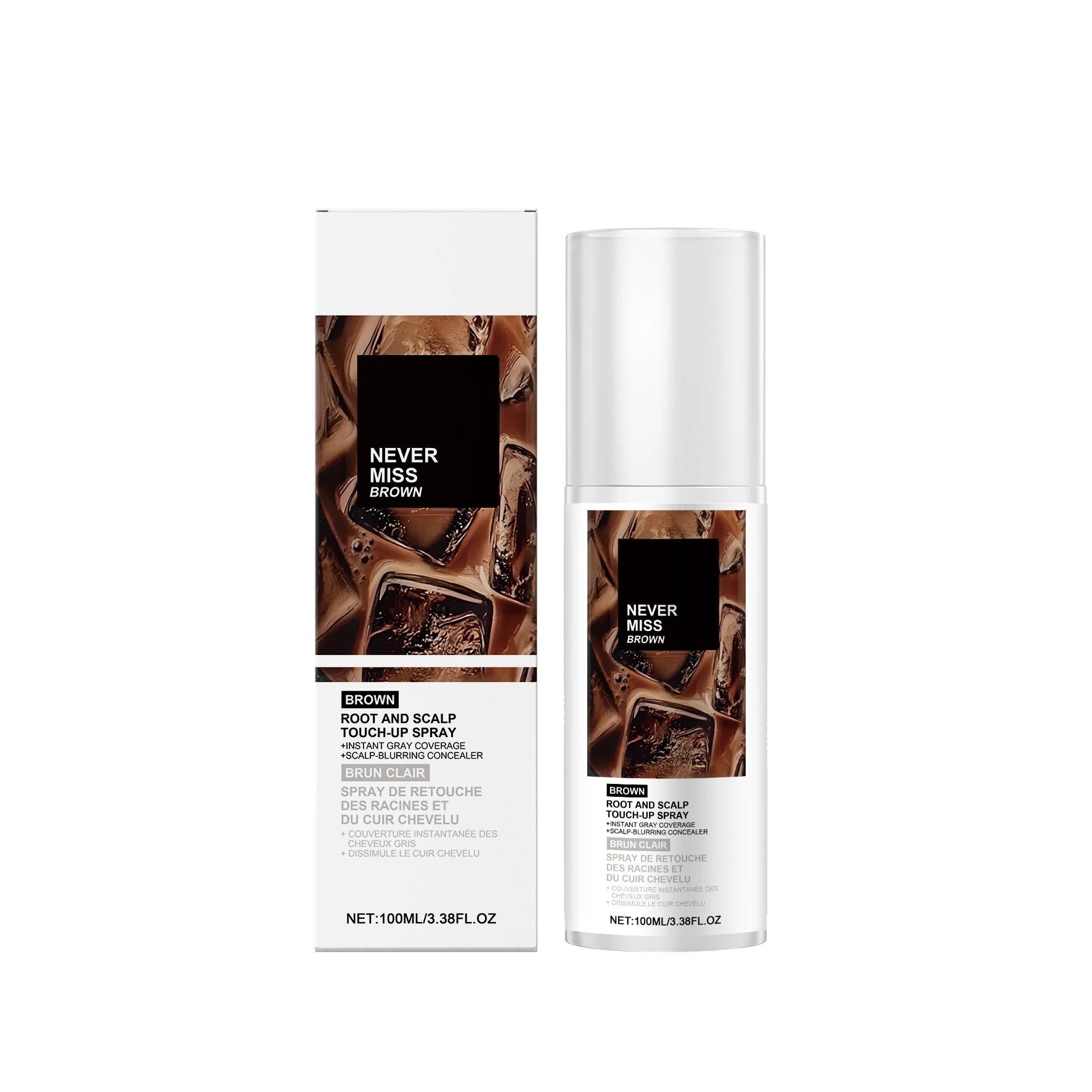 Disposable Temporary Hair Coloring Spray White Gray Hair Covering Lasting Scalp Concealer Hairline Dye Thinning Hairs Solution