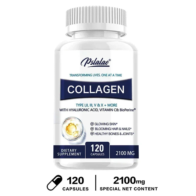 Collagen Capsules - Contains Vitamin C, Promotes Joint and Bone Health, Healthy Hair, Nails and Skin, Boosts Energy