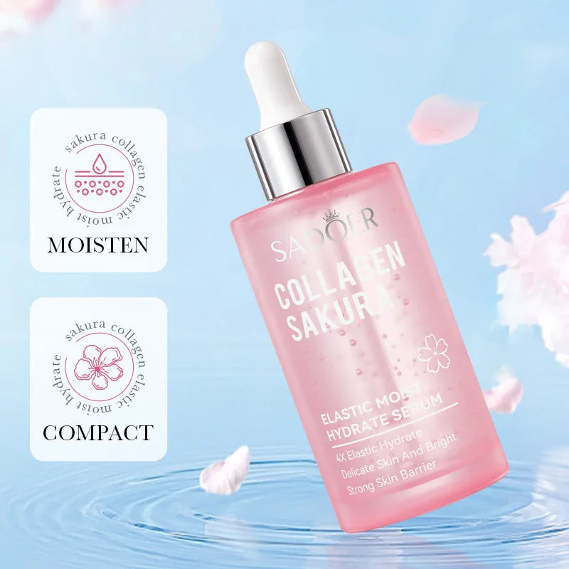 Centella Sakura Collagen Vitamin C Hyaluronic Acid Facial Serum Face Skin Care Moisturizing Firming Hydrating Facial Essence