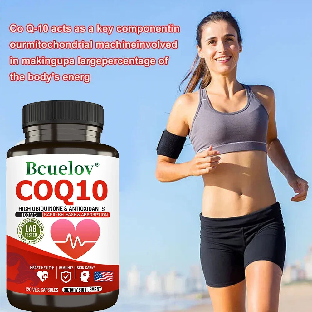 CoQ10 Supplement - Antioxidant, Good for Heart Health and Energy Production, Improves Blood Circulation, Promote Immune