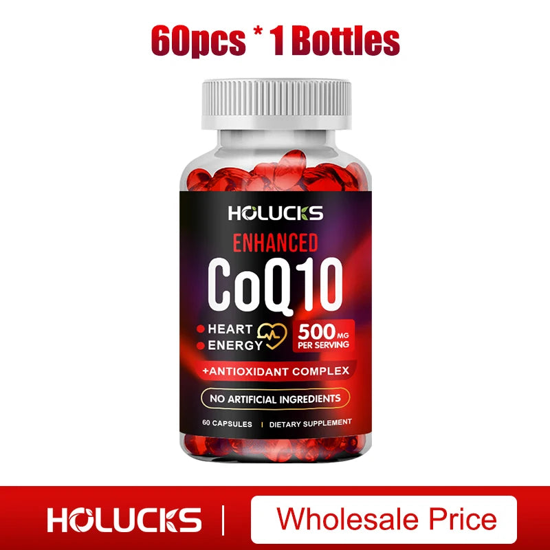 Organic CoQ10 Coenzyme Q10 Supplement, for Heart & Cardiovascular Health, Blood Pressure Balance, Support Energy Brain Function