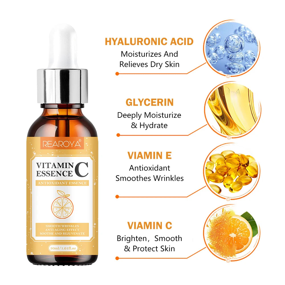 Vitamin C Facial Antioxidant Essence Moisturizing Nourish Repair Lifting Firming Smooth Wrinkles Anti-aging Facial Skin Care