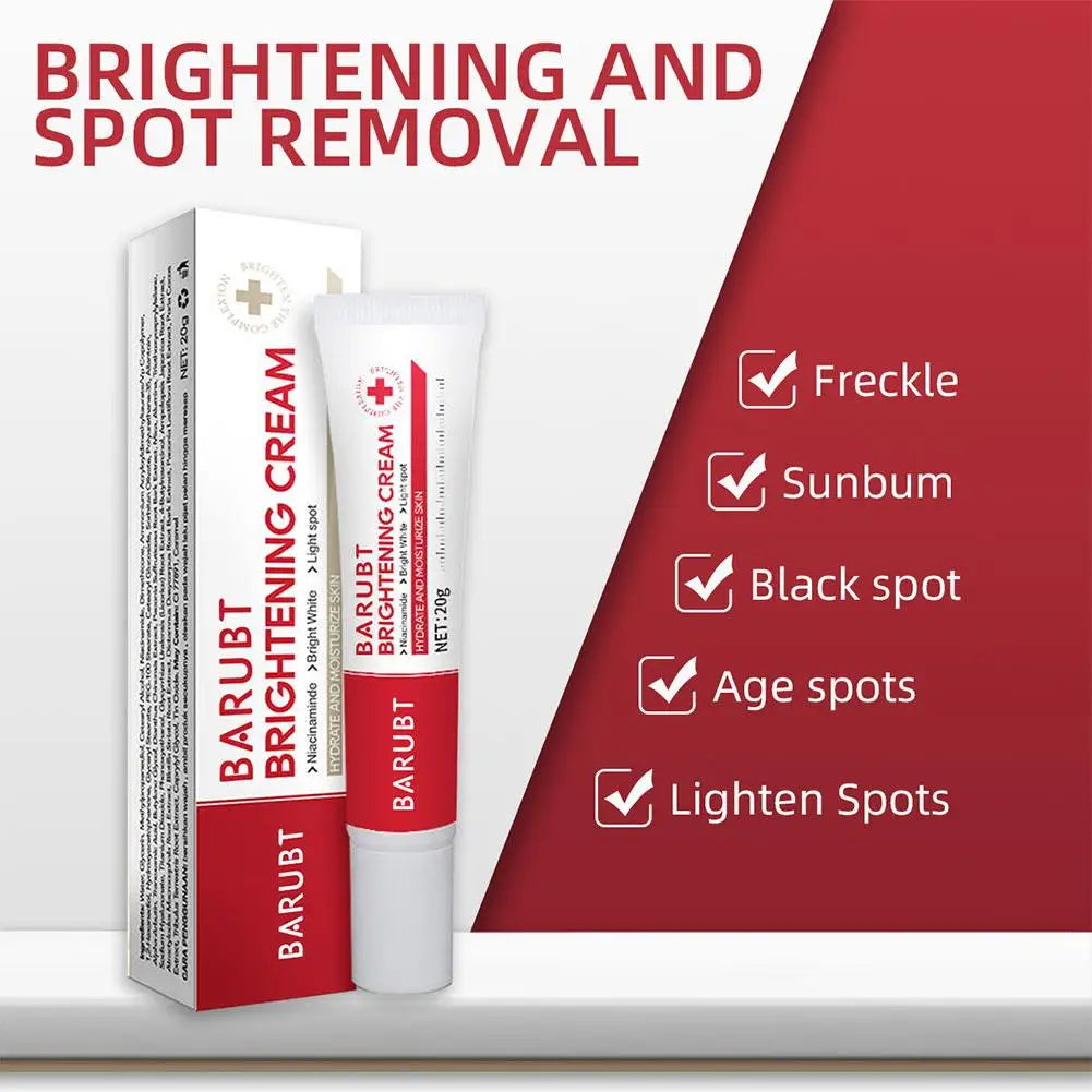 20g Skin Brightening Cream Spot Care Whitening Freckle Face Cream Smooth Hydrating Face Moisturizer For Glowing Skin Evenness