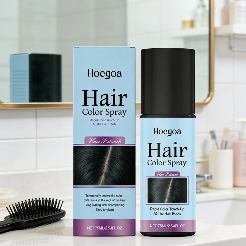 Hoegoa Hair Color Spray Hair Styling Products High Coverage DIY Party Styling Hair Roots Cover One Time Temporary Hair Dye Spray