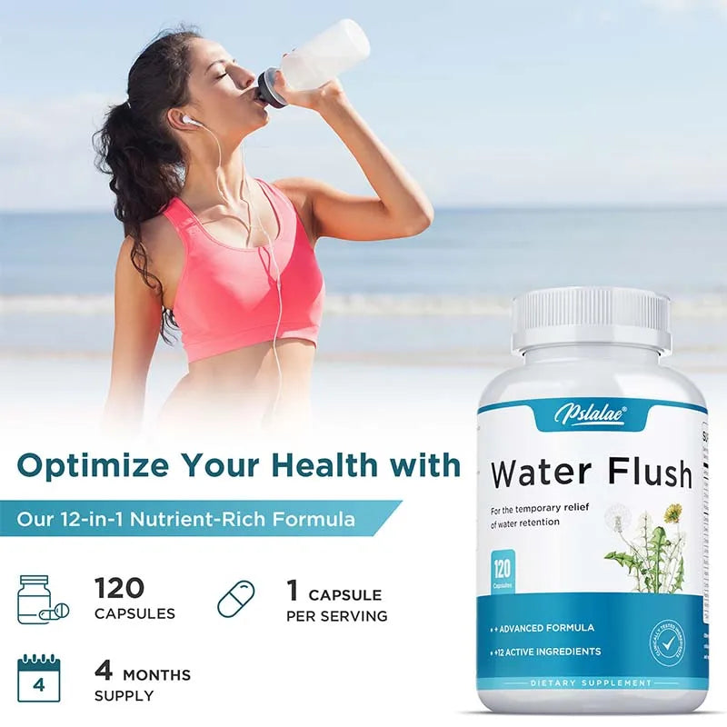 Diuretic Weight Loss Supplement Capsules - Relieves Bloating, Reduces Excess Water, Aids in Detoxification and Urinary Health