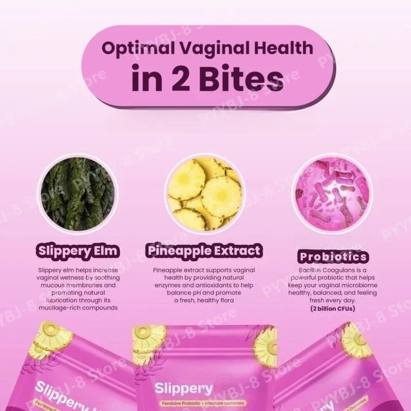 Women’s Pineapple Flavor Probiotic Gummie with Prebiotics for Keep PH Balance,Enhance Immunity,maintain Microbial Health 60pcs