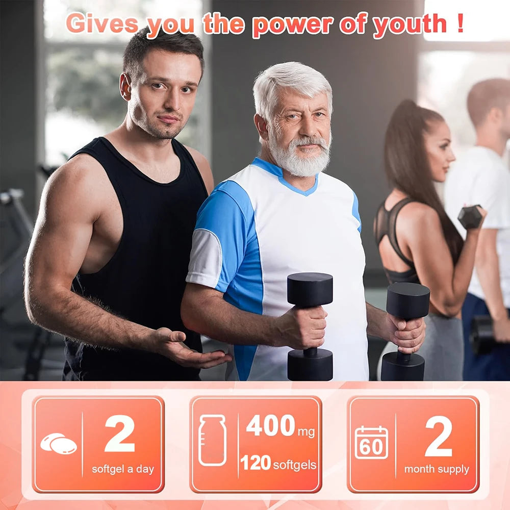 High Absorption CoQ10 400MG-Vascular and Heart Health, Energy Production - Nutritional Supplements with Coenzyme Q10, NON-GMO