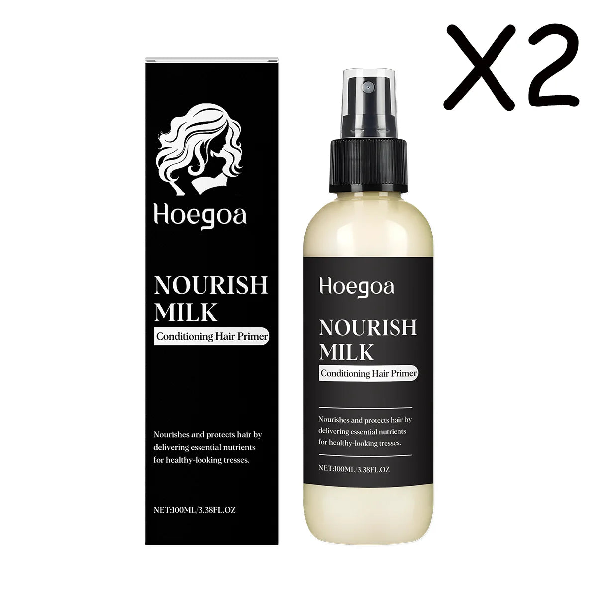 Milk Leave In Hair Spray With Oat Extract Olive Oil For Hydration Shine Heat Protection Lightweight Detangling Mist No Rinse