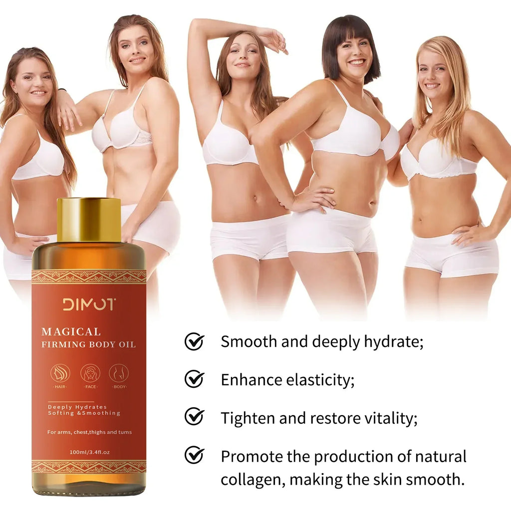 Elasticity-Boosting Miracle Body Oil Restores Skin Firmness & Smoothness Through Nourishing Massage for Tightened, Youthful Glow