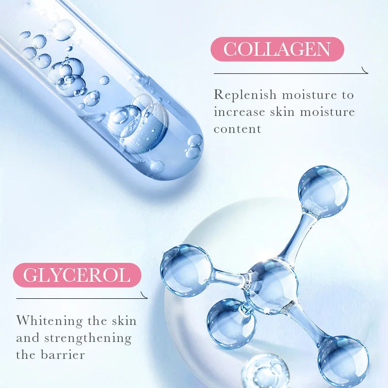 Centella Sakura Collagen Vitamin C Hyaluronic Acid Facial Serum Face Skin Care Moisturizing Firming Hydrating Facial Essence