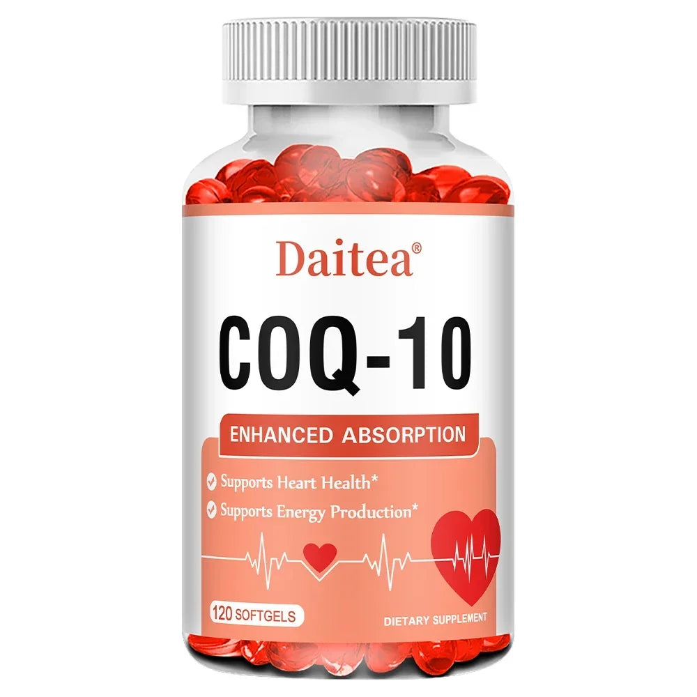 High Absorption CoQ10 400MG-Vascular and Heart Health, Energy Production - Nutritional Supplements with Coenzyme Q10, NON-GMO