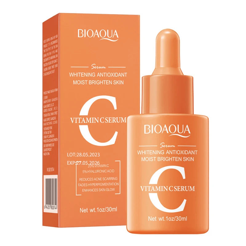 BIOAQUA Vitamin C Retinol Hyaluronic Acid Serum for Face Moisturizing Anti Wrinkle Anti-aging Whitening Facial Essence Skin Care