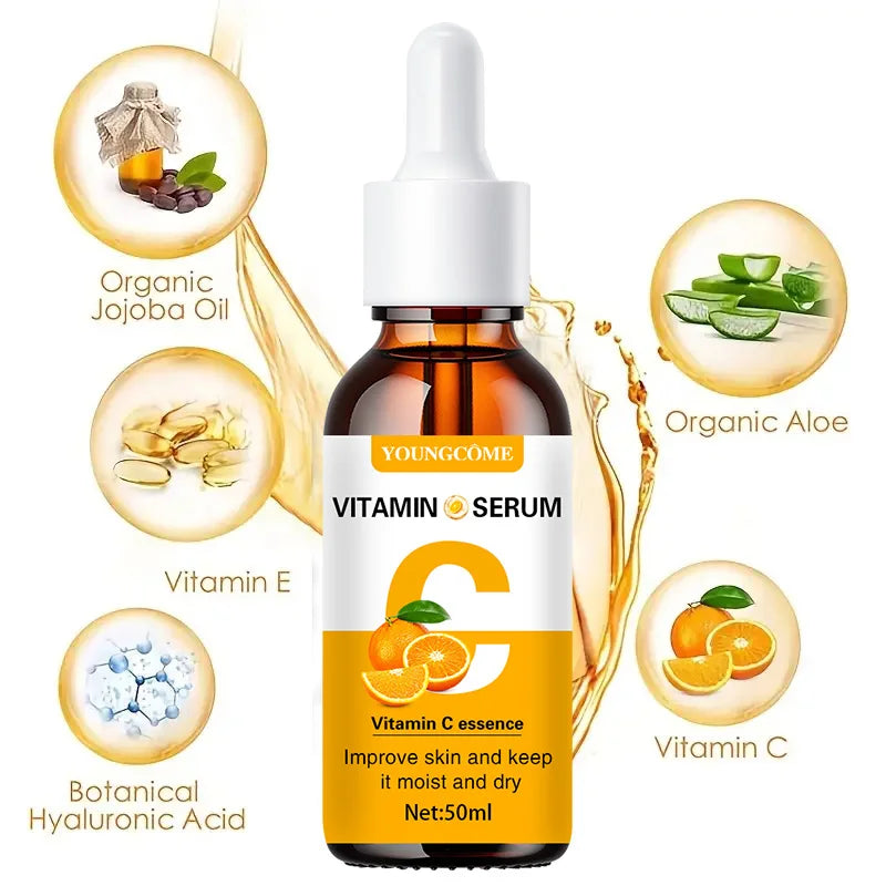 Vitamin C Facial Essence Contains Hyaluronic Acid Dark Spot Remover Moisturizing Repair Anti-aging Essence Facial Skin Care 30ml