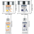 Vitamin C Facial Toner Cream Set Smooth Face Cream Moisturizing Day Cream Shrink Pores Skin Care Products