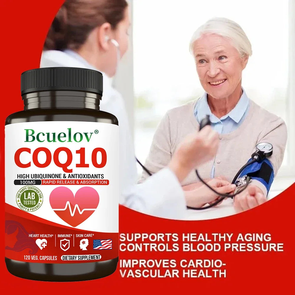 CoQ10 Supplement - Antioxidant, Good for Heart Health and Energy Production, Improves Blood Circulation, Promote Immune