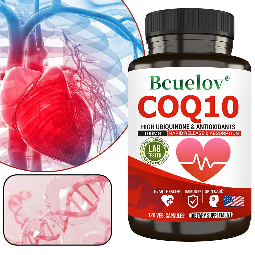 CoQ10 Supplement - Antioxidant, Good for Heart Health and Energy Production, Improves Blood Circulation, Promote Immune