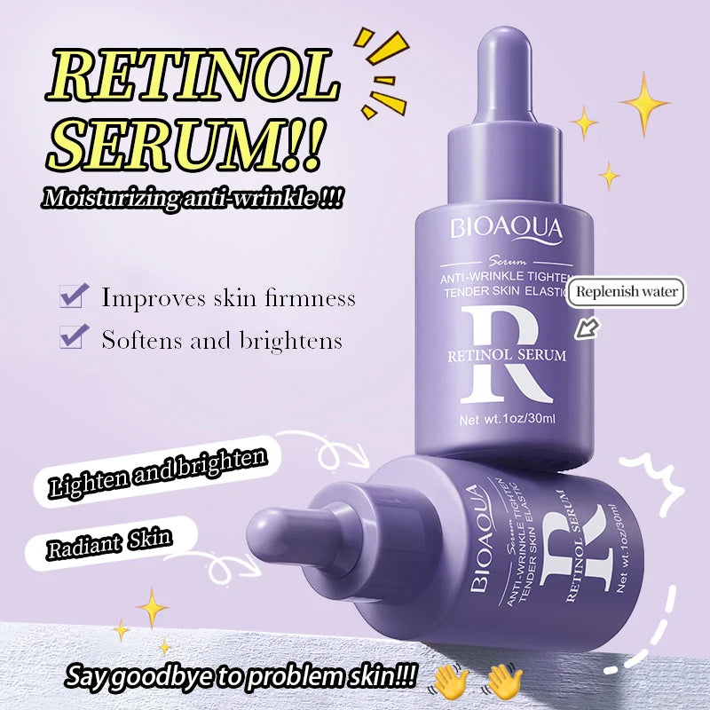 BIOAQUA Vitamin C Retinol Hyaluronic Acid Serum for Face Moisturizing Anti Wrinkle Anti-aging Whitening Facial Essence Skin Care
