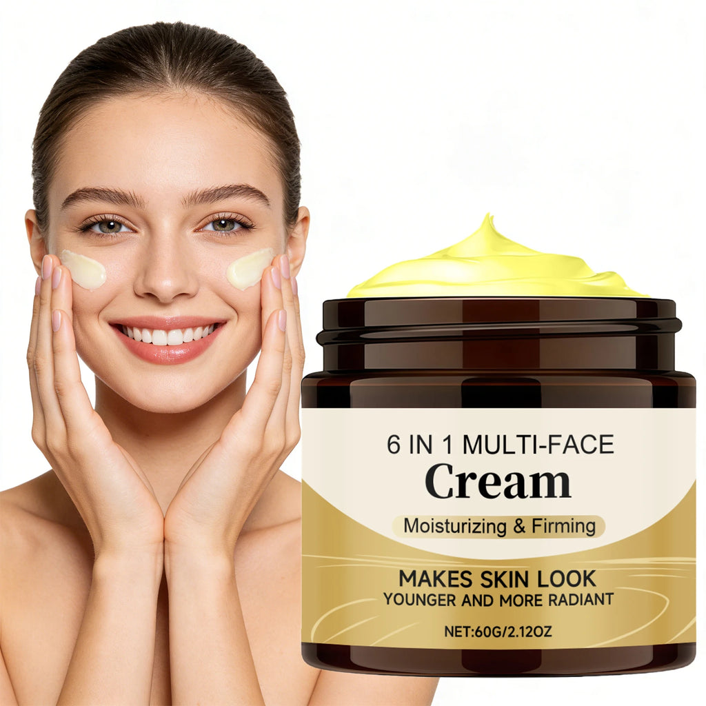 6-in-1 Face Cream Moisturizing Firming Lifting Brightening Fade Fine Lines Smooth Wrinkles Glowing Soothing Hydrating Face Cream