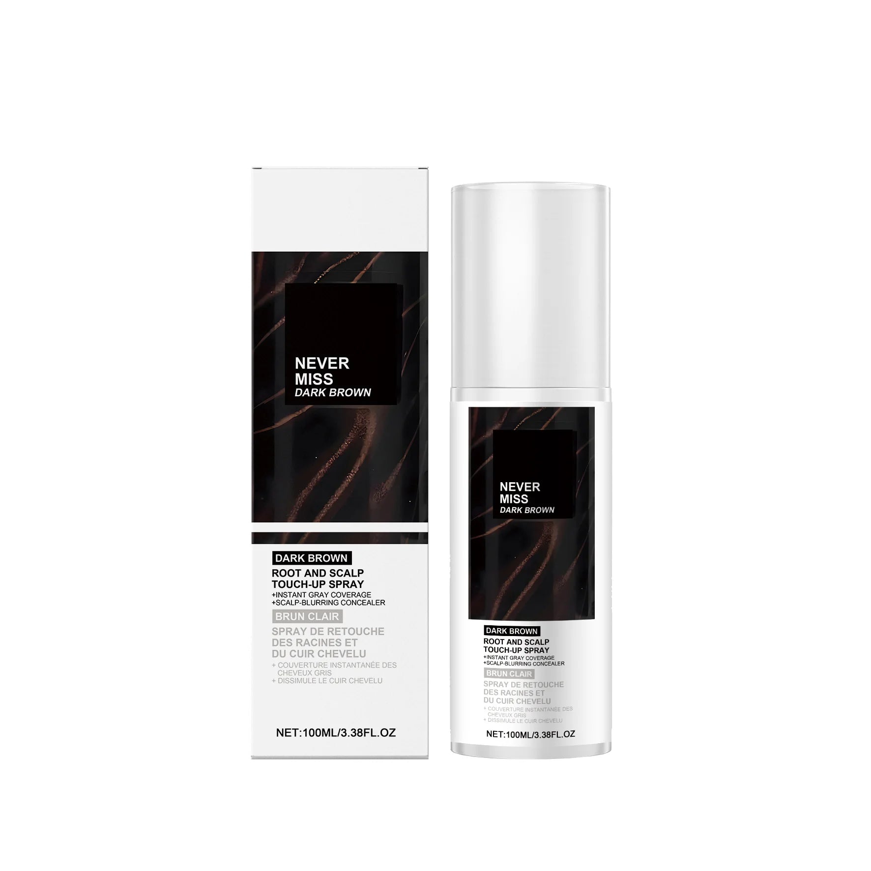 Disposable Temporary Hair Coloring Spray White Gray Hair Covering Lasting Scalp Concealer Hairline Dye Thinning Hairs Solution