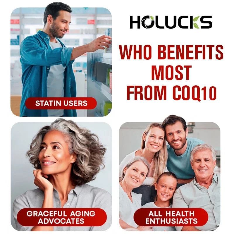Organic CoQ10 Coenzyme Q10 Supplement, for Heart & Cardiovascular Health, Blood Pressure Balance, Support Energy Brain Function