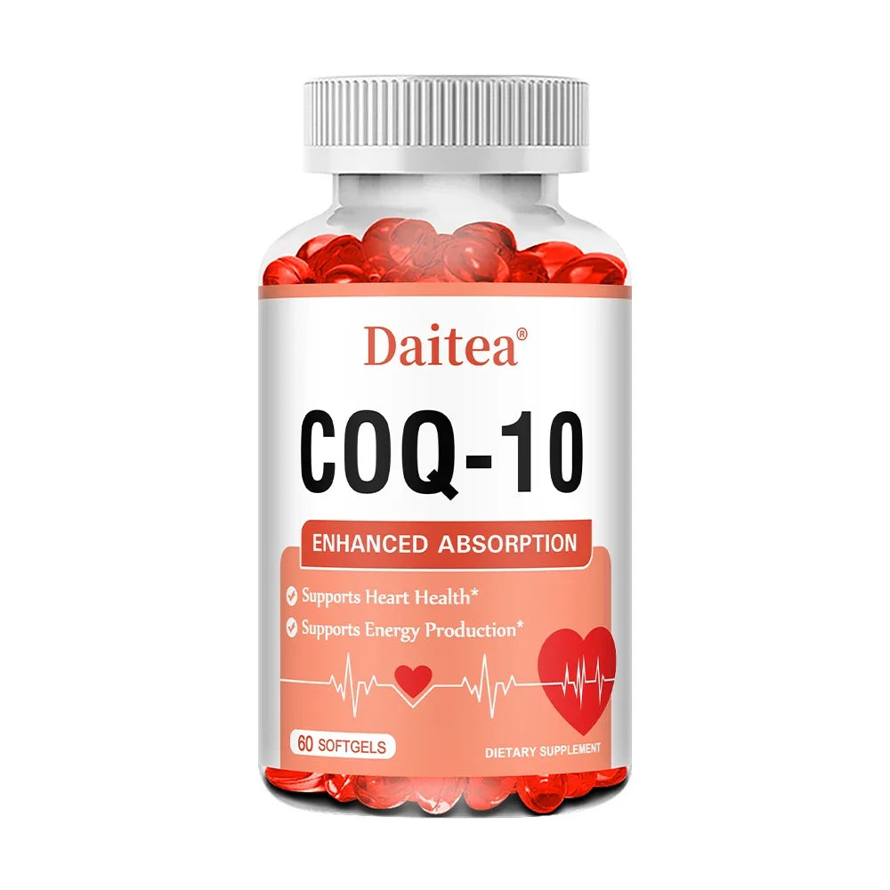High Absorption CoQ10 400MG-Vascular and Heart Health, Energy Production - Nutritional Supplements with Coenzyme Q10, NON-GMO