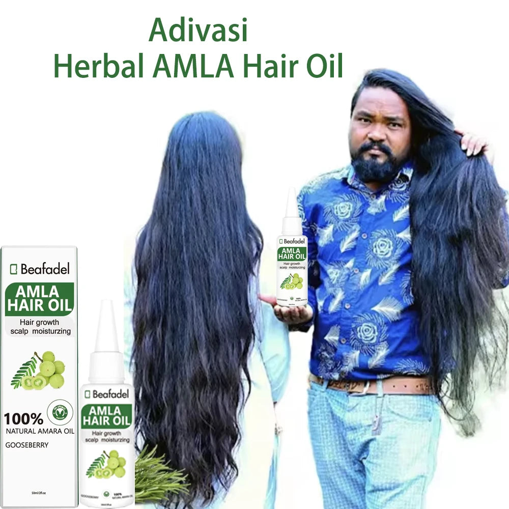 Ayurvedic Original India Adivasi Amla Hair Oil  Anti Hair Loss Scalp Treatment Damaged Hair Repair Growing 50ml